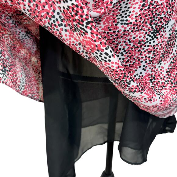 Zac & Rachel X-Large Top Sleeveless Asymmetrical Lined V-Neck Abstract Dots - Picture 3 of 9